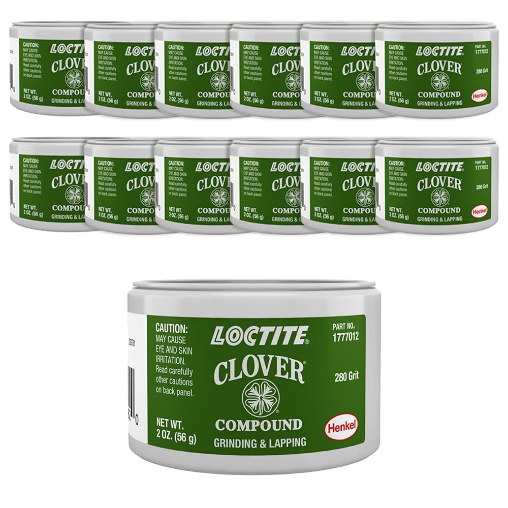 Loctite Clover Lapping and Grinding Compound, 280 Grit, 2-oz, 12-Pack