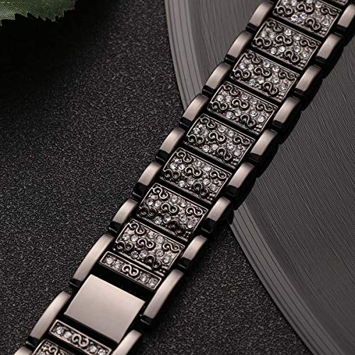 UKCOCO Compatível com Pulseira Fitbit Charge 3, Pulseira Bling Diamond Feminina Smart Watch Pulseira