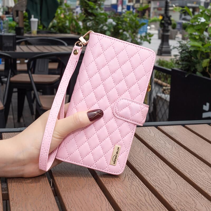 Portefeuille en cuir rose iPhone 13 Mini idéal pour vos sorties légères sans sac à main