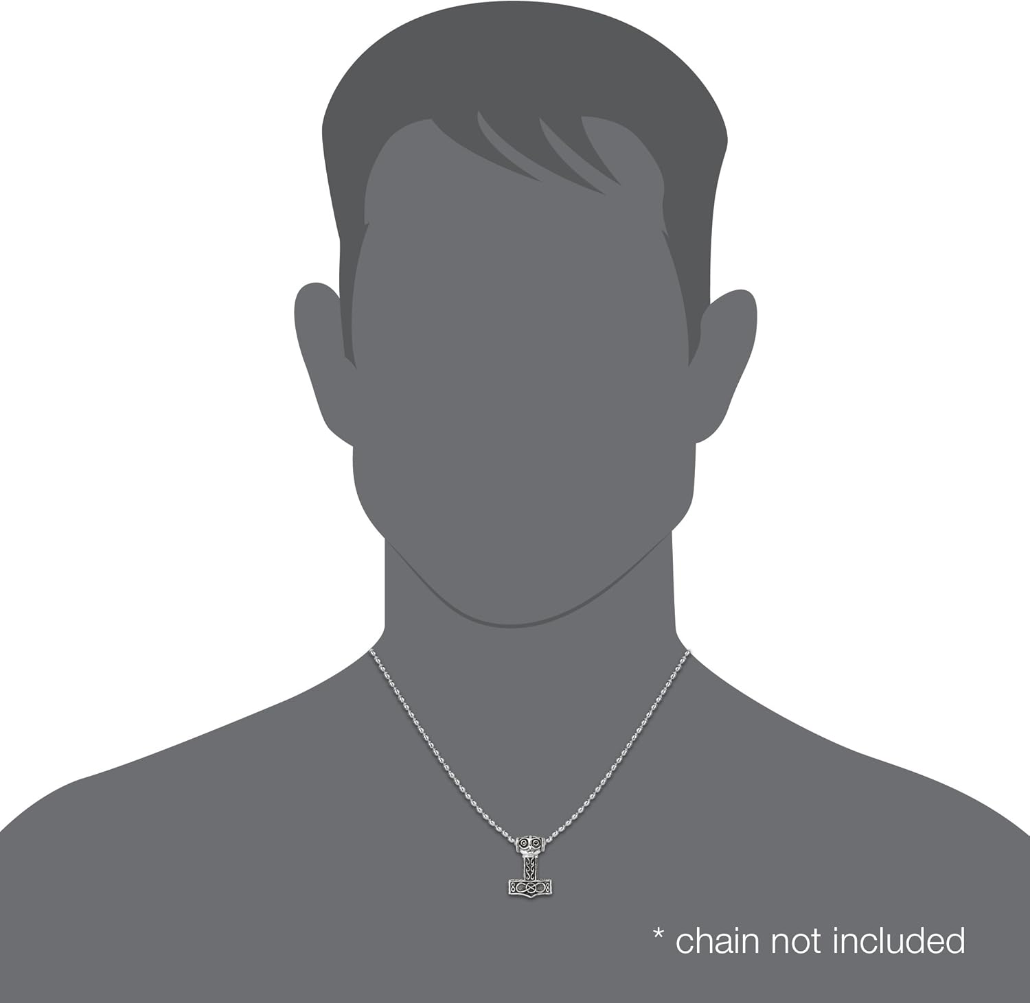 WithLoveSilver Sterling Silver 925 Celtic Viking Amulet Hammer of Thor Mjolnir Pendant