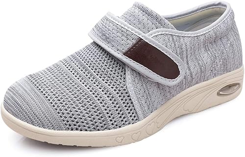 Mei MACLEOD Zapatos extra anchos para mujer, con correa ajustable, ancho ancho, para artritis, edema, caminar, para ancianos diabéticos