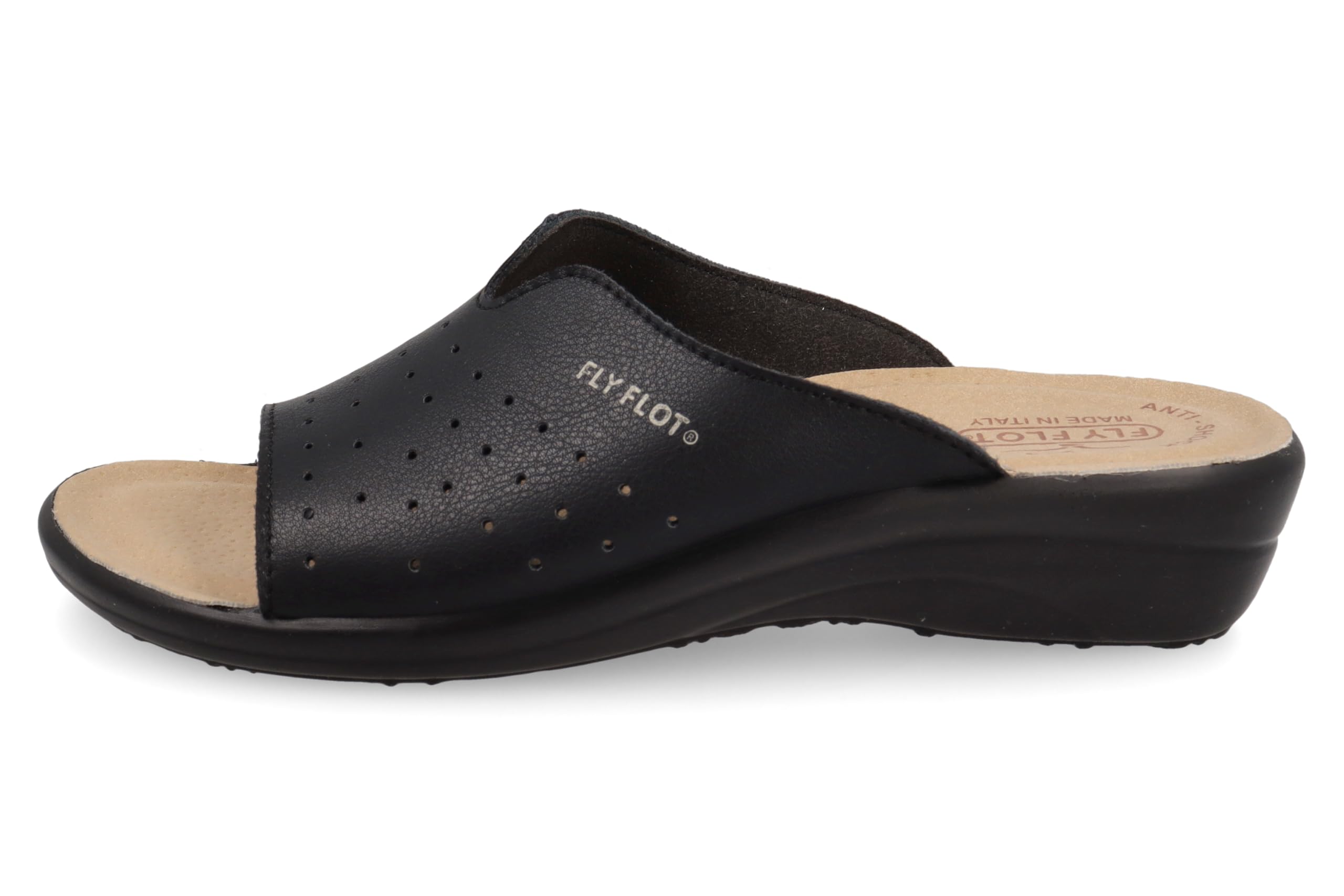 Fly Flot Ciabatta Donna Aperta in Microfibra Elasticizzata, Zoccoli Sanitari, Sottopiede Imbottito Antishock in Pelle, Sandali