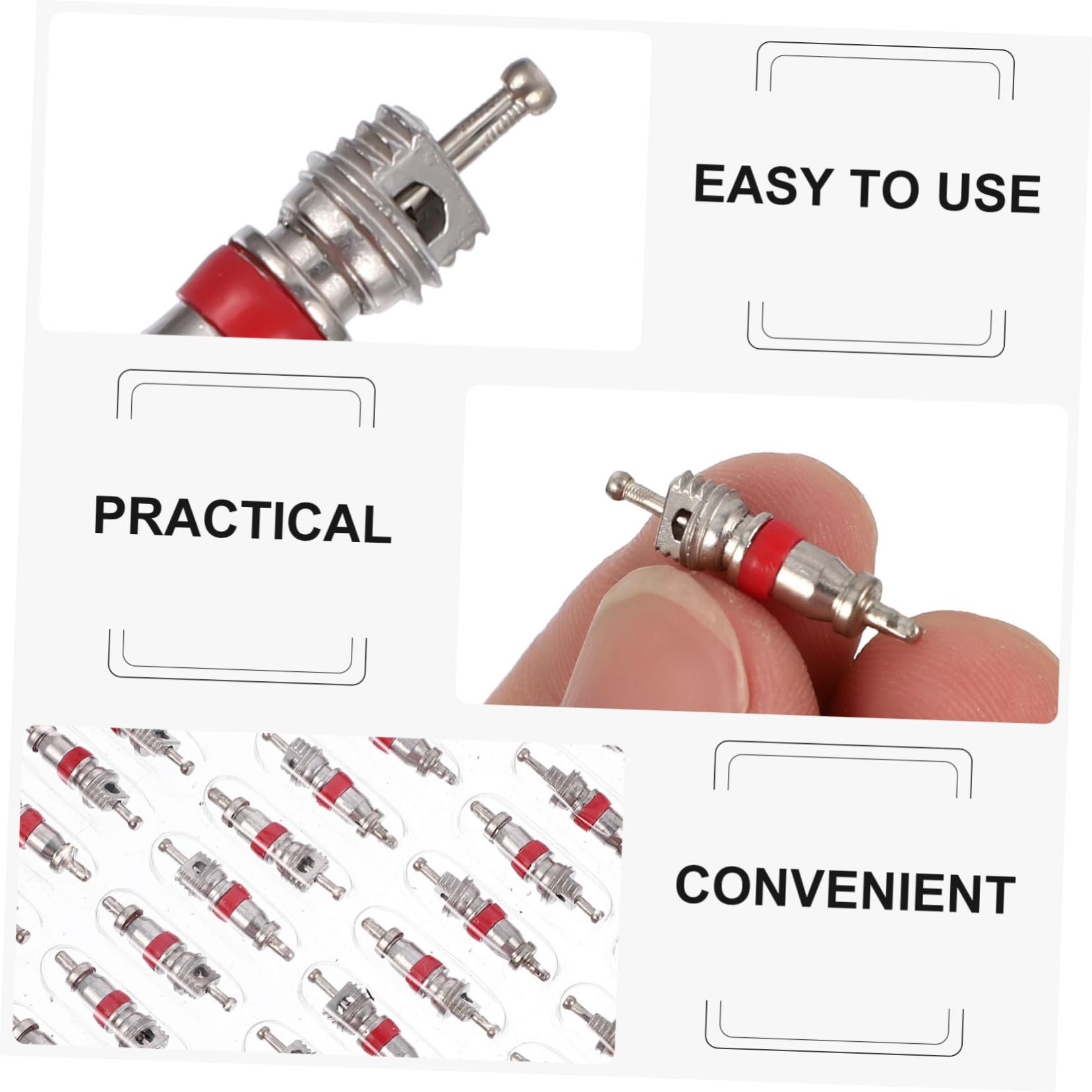 FUNOMOCYA Heavy Duty Bike Tubes Repair Kit Zinc Alloy Valve Core Small Bike Tire Valve Stems