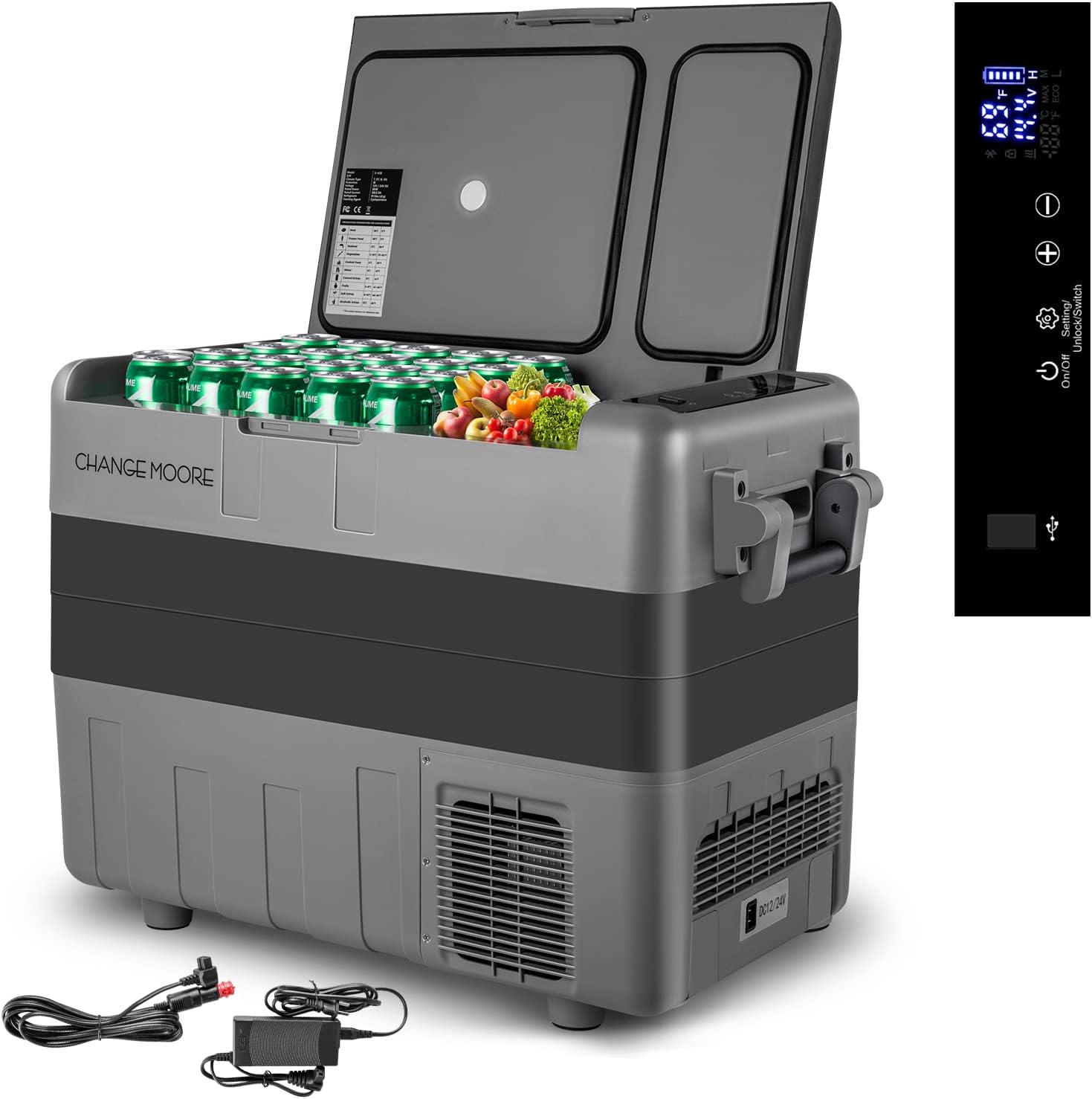 Buy Change Moore Electric Coolers for Camping, 53Quart(50L) Freezer/Refrigerator, Heavyduty