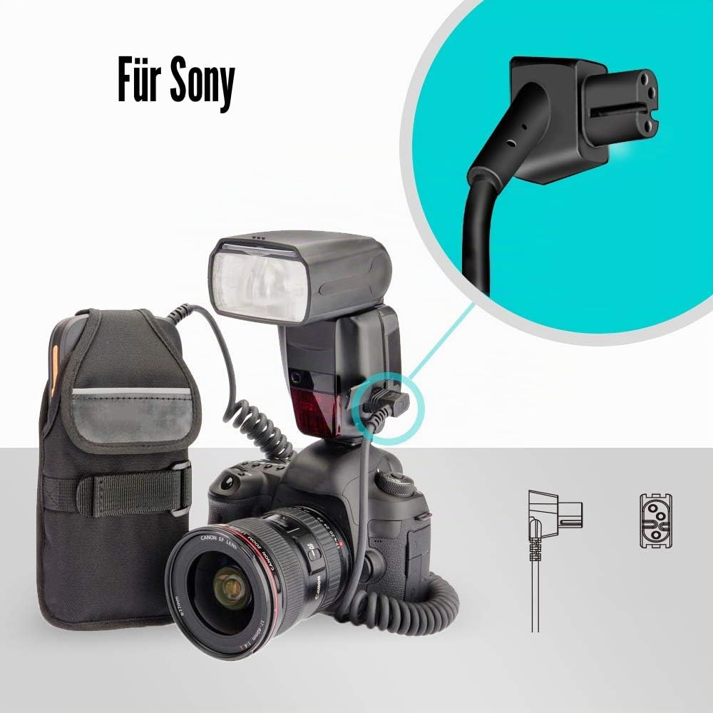 Externes Blitz-Batteriepack Ersatz-Flash Akku Pack für Sony HVL-F60RM/ F56AM / 58AM / F60M Replace Sony FA-EB1AM & FA-EB1 (12 AA Batterien)