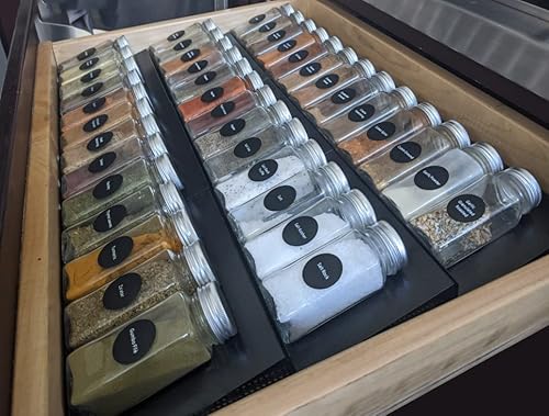 Artibear Organizador expandible para cajones de especias para armarios de cocina de 8 a 16 pulgadas, juego de 6