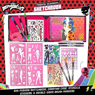 Miraculous Fashion Designer Sketchbook Superhero Sketchbook for Kids Ages 6 & Up Ladybug Coloring Book