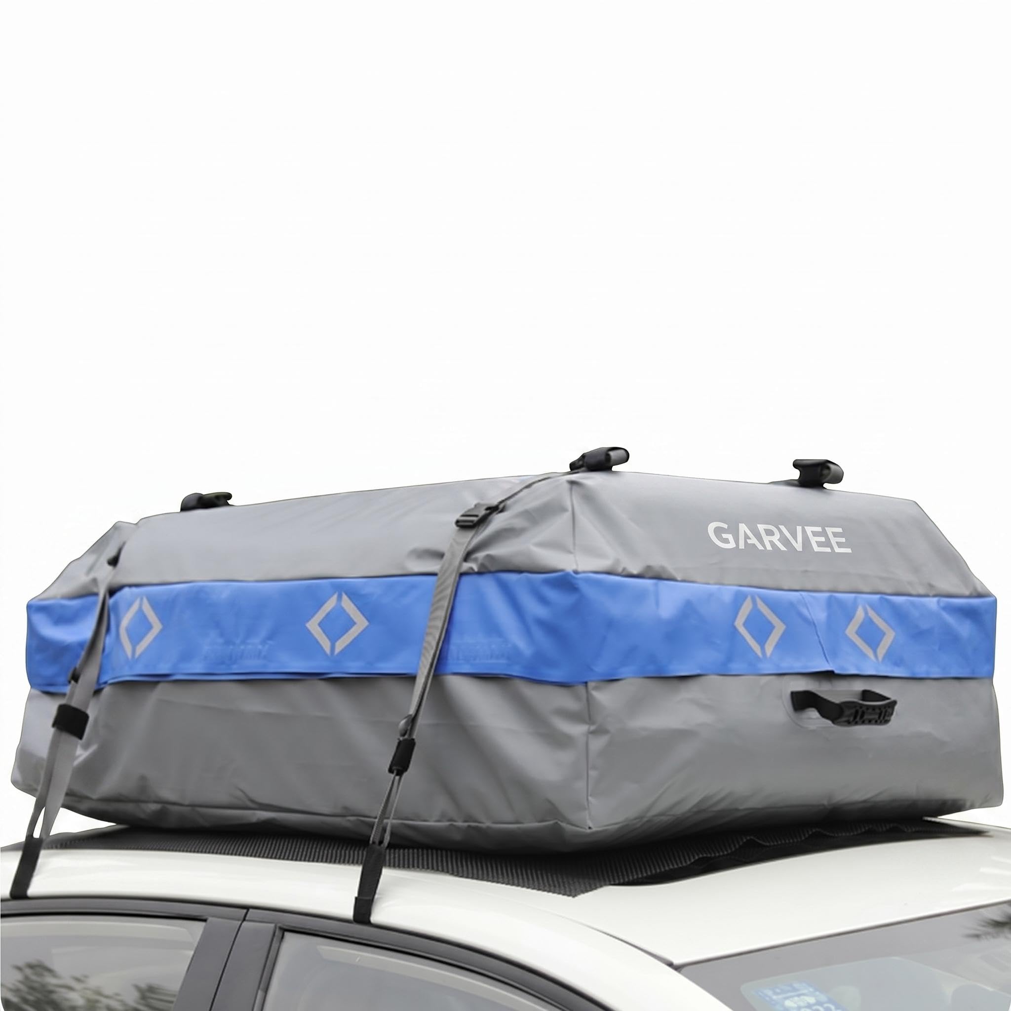Dachbox Universal für Auto mit/ohne Dachreling, Wasserdicht | Dachkoffer aus 500D PVC, Faltbare Dachtasche mit Anti-Rutsch-Matte, Einfach Montage und Große Kapazität (595 L / 21 Kubikfuß)
