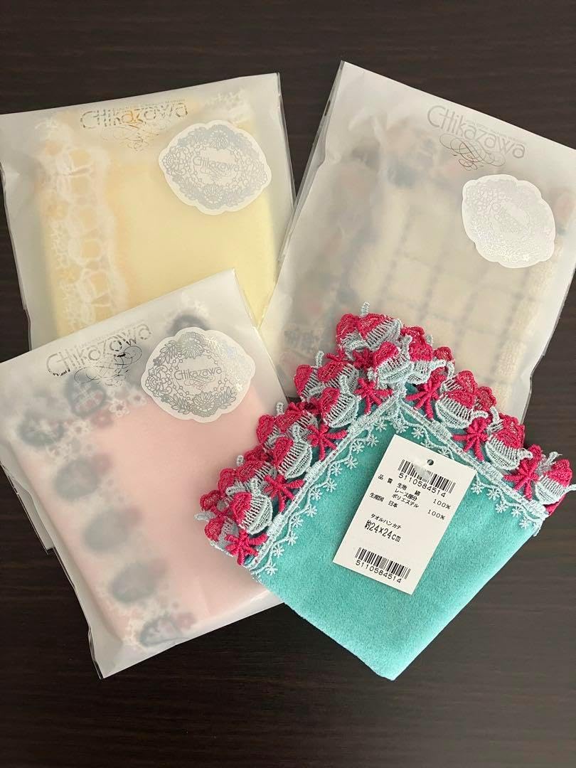 近沢レース タオルハンカチ 4枚セット 新品 タグ付き】近沢レース