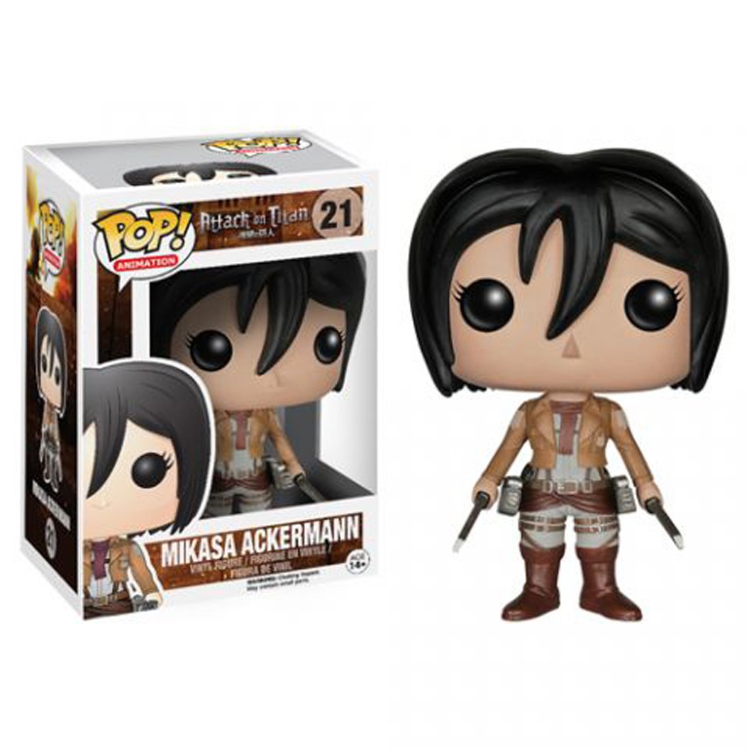日本未発売 FUNKO POP 進撃の巨人 21 ミカサアッカーマン Amazon.com: Funko Attack on Titan Mikasa Ackerman Pop Vinyl Figure