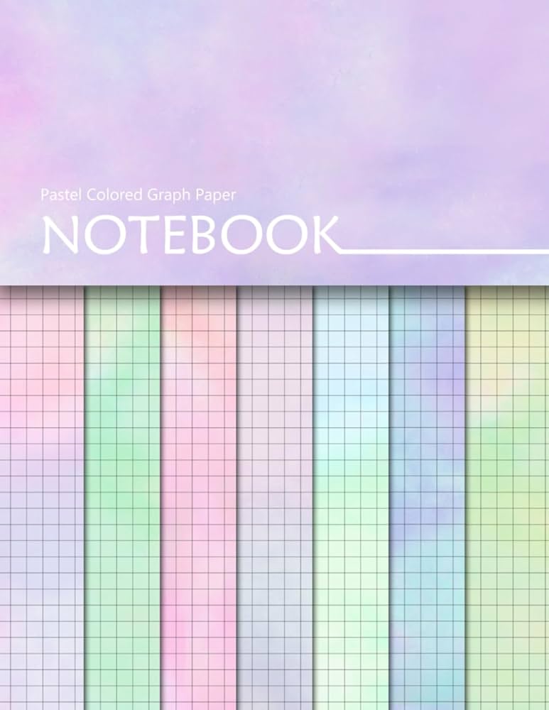 Pastel Colored Graph Paper Notebook: Colorful Graph Paper
