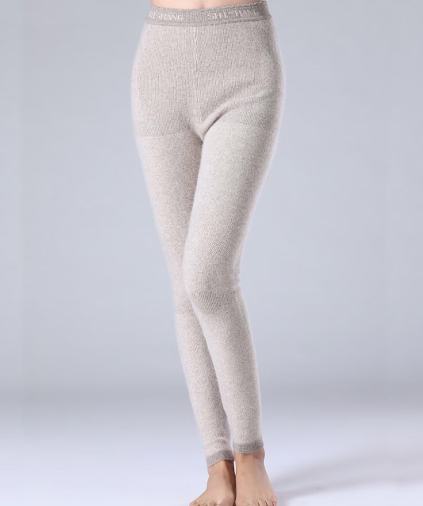Leggings de Cachemir para Mujer, Pantalones térmicos de Punto Suaves y cálidos, Ropa Interior térmica,100% Cachemir