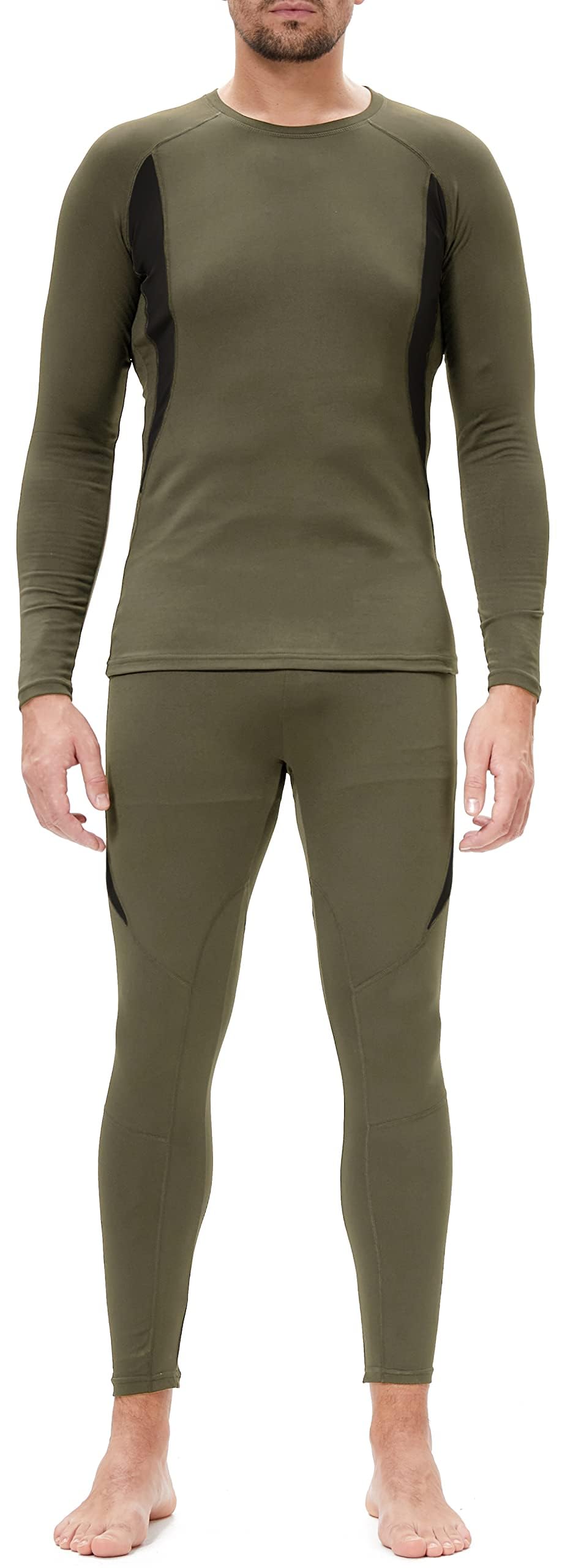 BenBoy Biancheria Intima Termica Uomo Set di Biancheria Funzionale Intima Traspirante Base Layer Invernale Termiche Abbigliamento Termico Intimo per Sci Ciclismo Corsa
