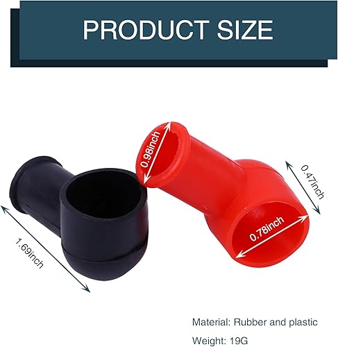 Miniatura 2 de 8 cubiertas para terminales de alimentación automotriz, cubiertas protectoras para terminales de cable de tubería de goma, accesorios de protección
