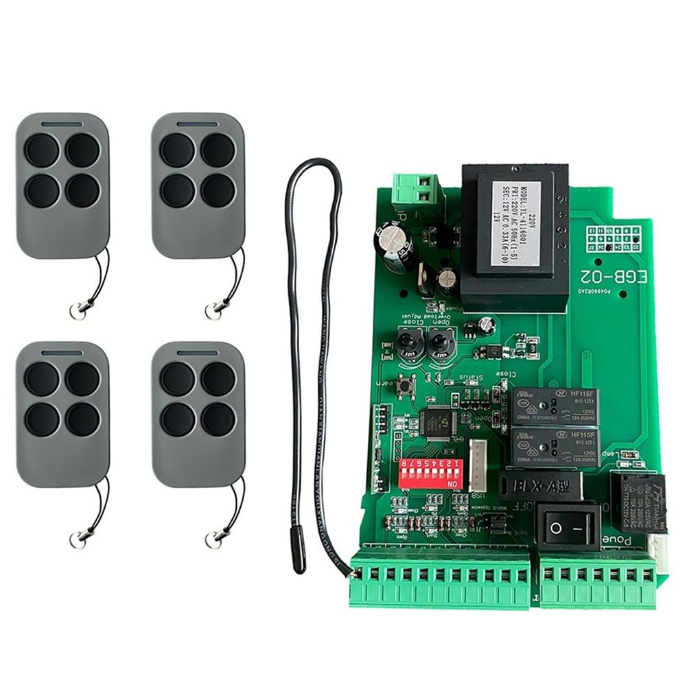 Jnchdghwa As Shown For Sliding Gate Opener Control Board+ 4 Remote Control Ac220 Automatic For Sliding Gate Motor Access Control System