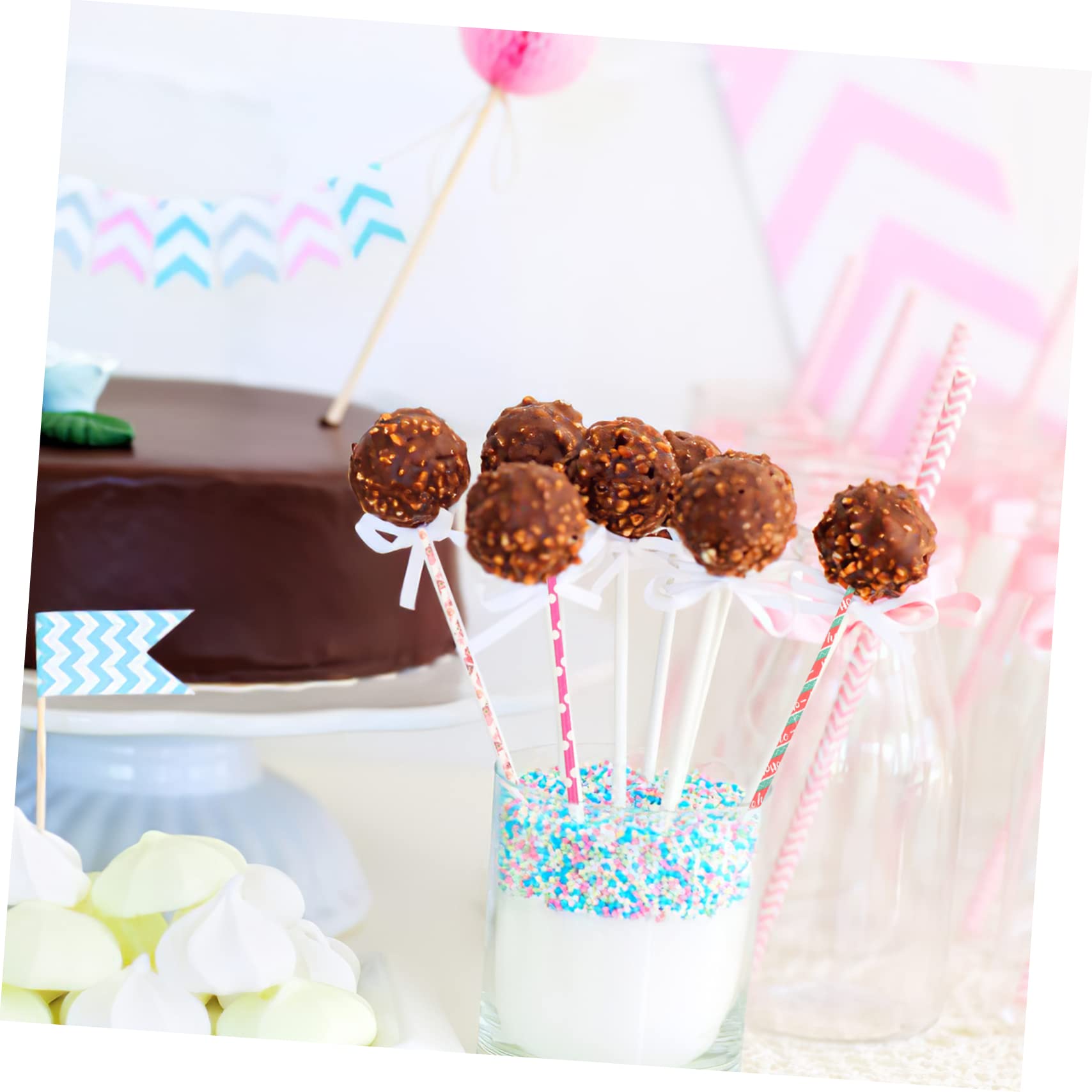 Zerodeko 100pezzi Bastoncini Per Cotton Candy Supporti Carta Per Caramelle Per Feste Compleanni e Matrimonio Misura Materiale Premium Facili Da Usare