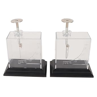 Foil Electroscope, Compact Foil Electroscope Demonstrator High Sensitity Foil Electrometer Scale Physics Science Experiment Kit for Teaching Aids Experiments