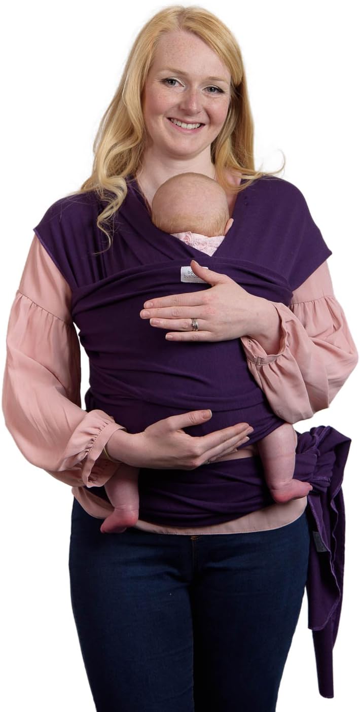 Super Quality Baby Sling Carrier | Soft Breathable Cotton Baby Wrap Carrier | Post Postpartum Belt | Nursing Cover | Great Infant Carrier | Perfect Gift | Plastic Free Packaging (Purple)