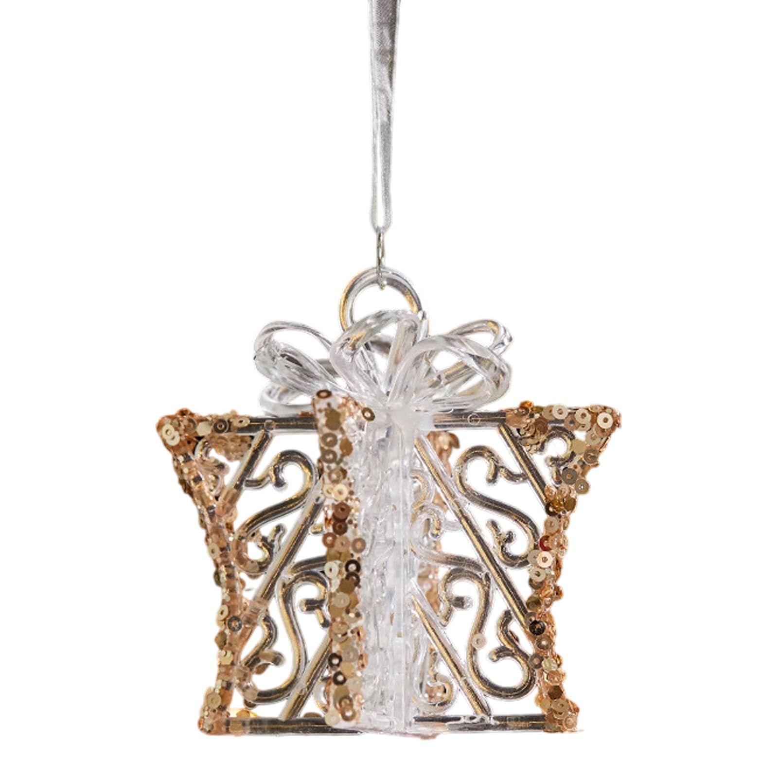 Carotoe K Sparkling Deer Snowflake Christmas Ornament Crystal Acrylic Tree Decoration Portable Sturdy Festival Accessory Christmas Tree Decoration