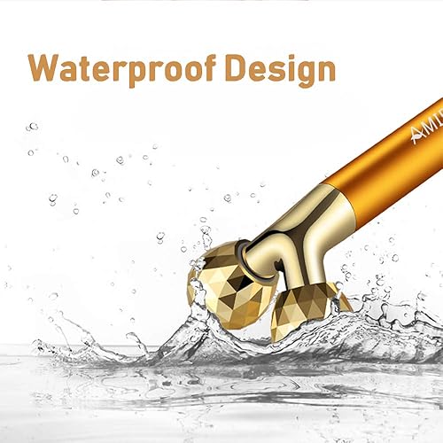 Miniatura 8 de Amirce Rodillo masajeador de cara Rodillo dorado 3D Rodillo facial eléctrico y rodillo facial en forma de T Kit masajeador Rodillos faciales