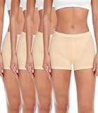 Women&apos;s Boyshorts Panties Cotton Boxer Briefs for Ladies Underwear Shorts with Cotton Crotch 4 Pack
