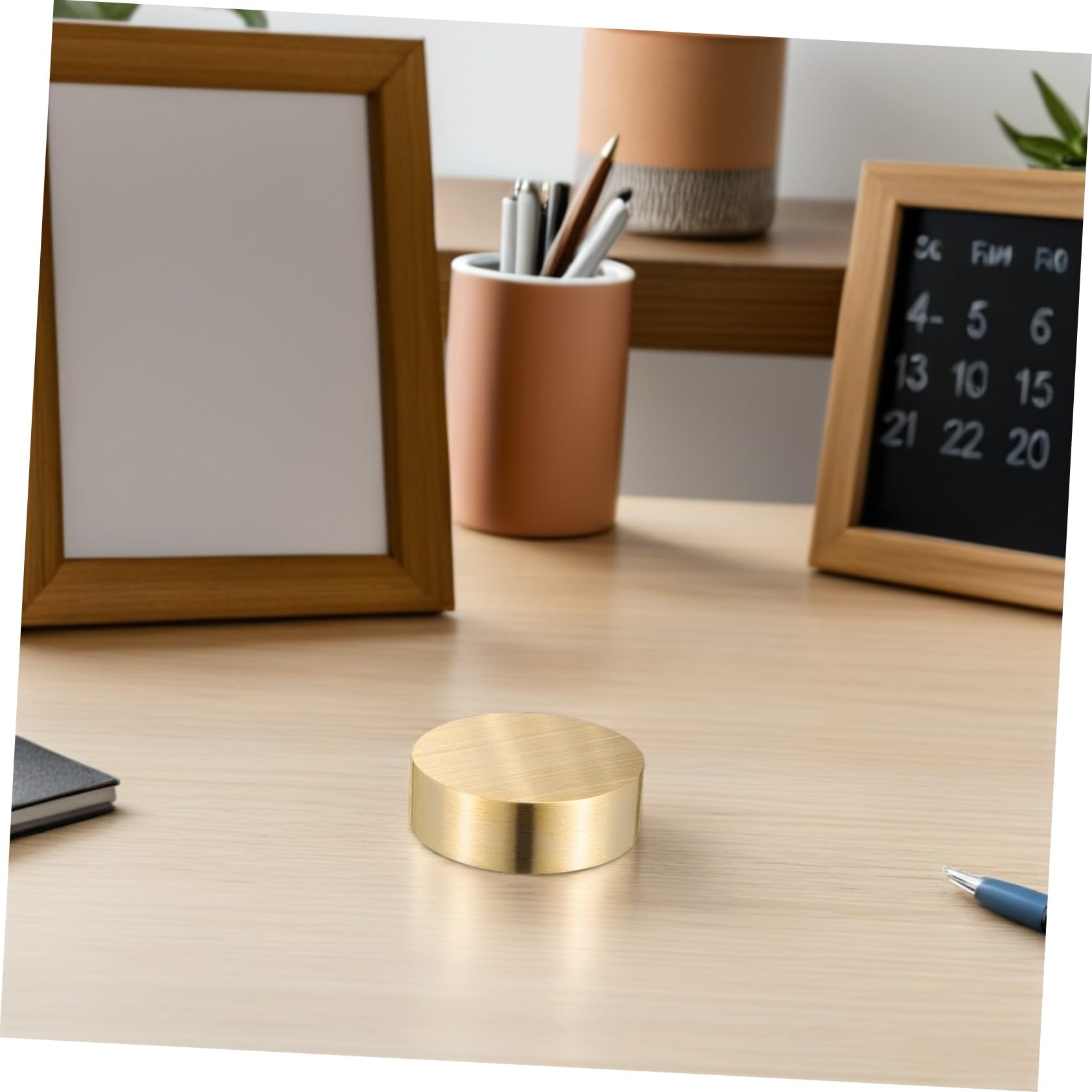 SOIMISS 2stücke Runder Briefbeschwerer Aus Messing Runder Briefbeschwerer Mit Chinesischer Kalligraphiemalerei Massiver Messing Für Zuhause Und Büro Und Block Für Schreiben Und Malen