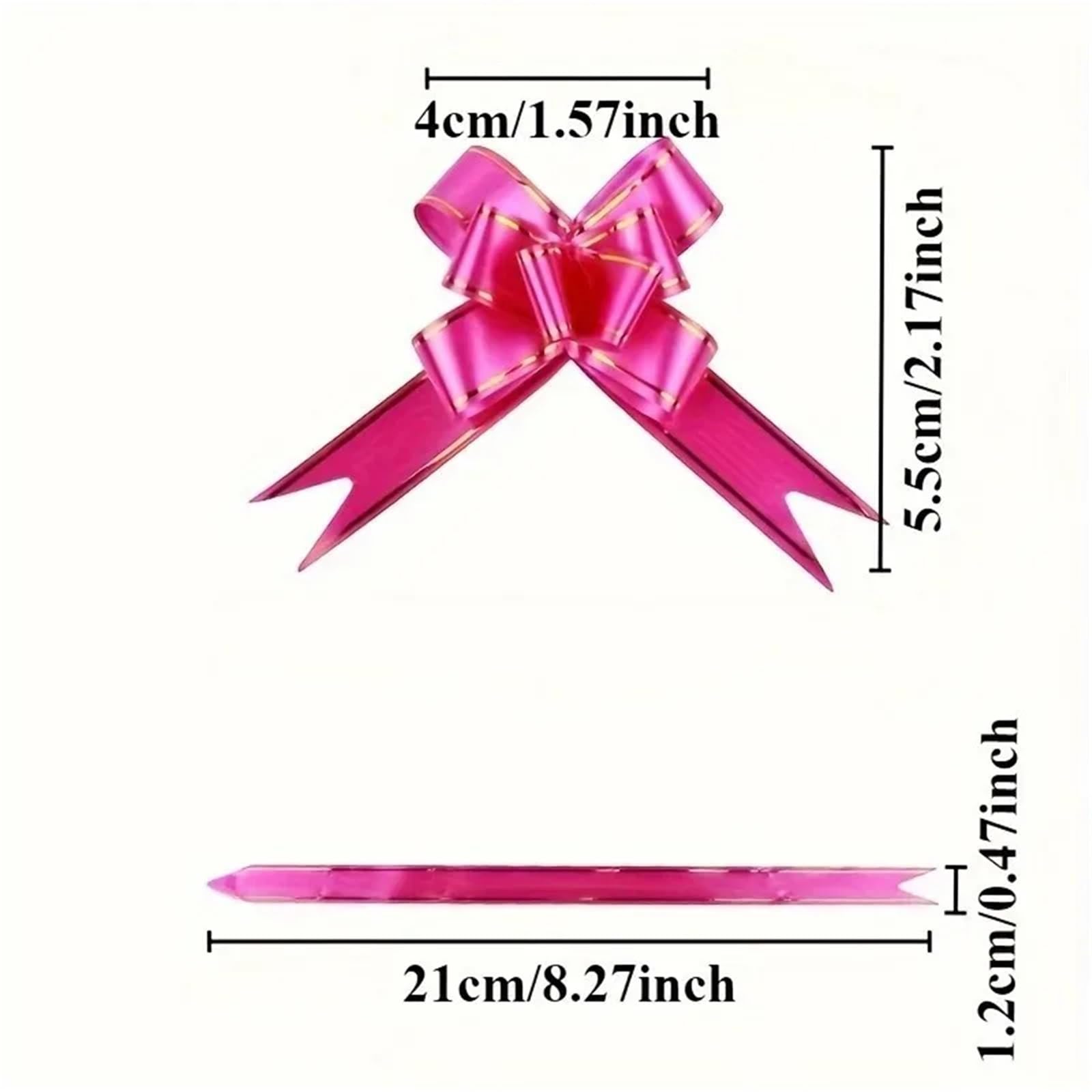 Schleifen zum Aufhängen, dekoriert, für Party, Hochzeit, Weihnachtsbaum, Geschenkverpackung, Knoten, Rot, 100 Stück