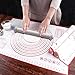 Rodillo Reposteria Cocina & Tapete Silicona Horno Grande 70x50cm, Adjustable Rolling Pin Dough Roller Rodillo Amasar con Anillo de Espesor, Estera Alfombrilla Fondant Silicone Baking Pastry Mat (41)