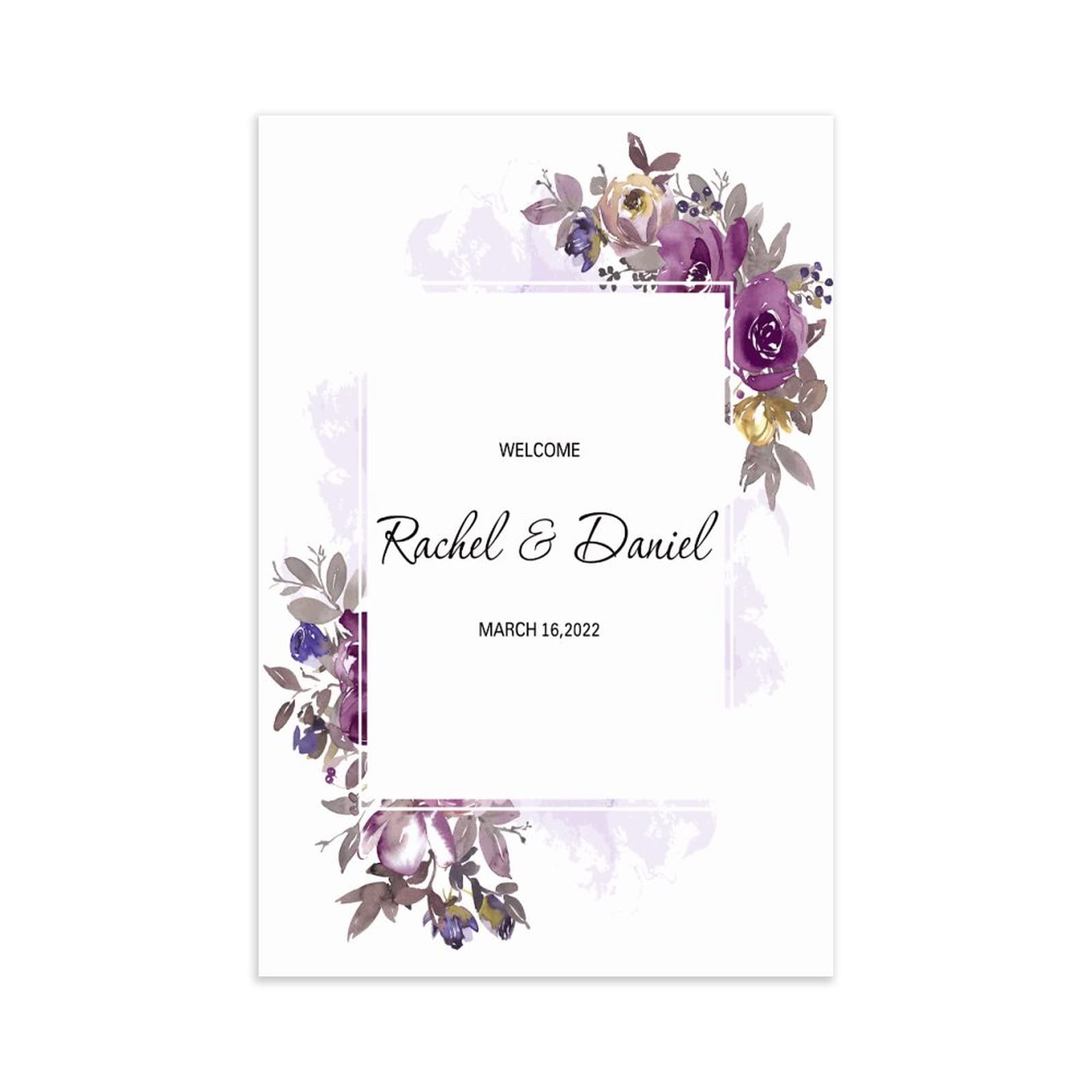 Personalisiertes Holzschild mit Aufschrift "Welcome to Our Wedding Sign", Zeremonieschild für Hochzeit, personalisiertes Hochzeitsschild, 76,2 x 50,8 cm