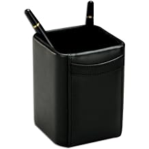 Dacasso Black Leather Pencil Cup