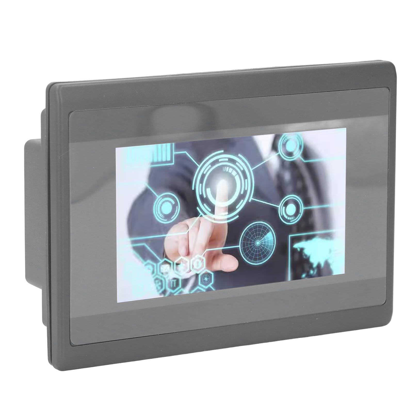 Acouto Ekran Dotykowy HMI 4,3-calowy Wyświetlacz TFT LCD Ekran Sterowania PLC 12 wejść 8 wyjść DC 24 V 5 A Wyjście Przekaźnikowe dla FX3U?20/40/48MRT i NAND 240 MHz Pobieranie Pamięci Dotykowej