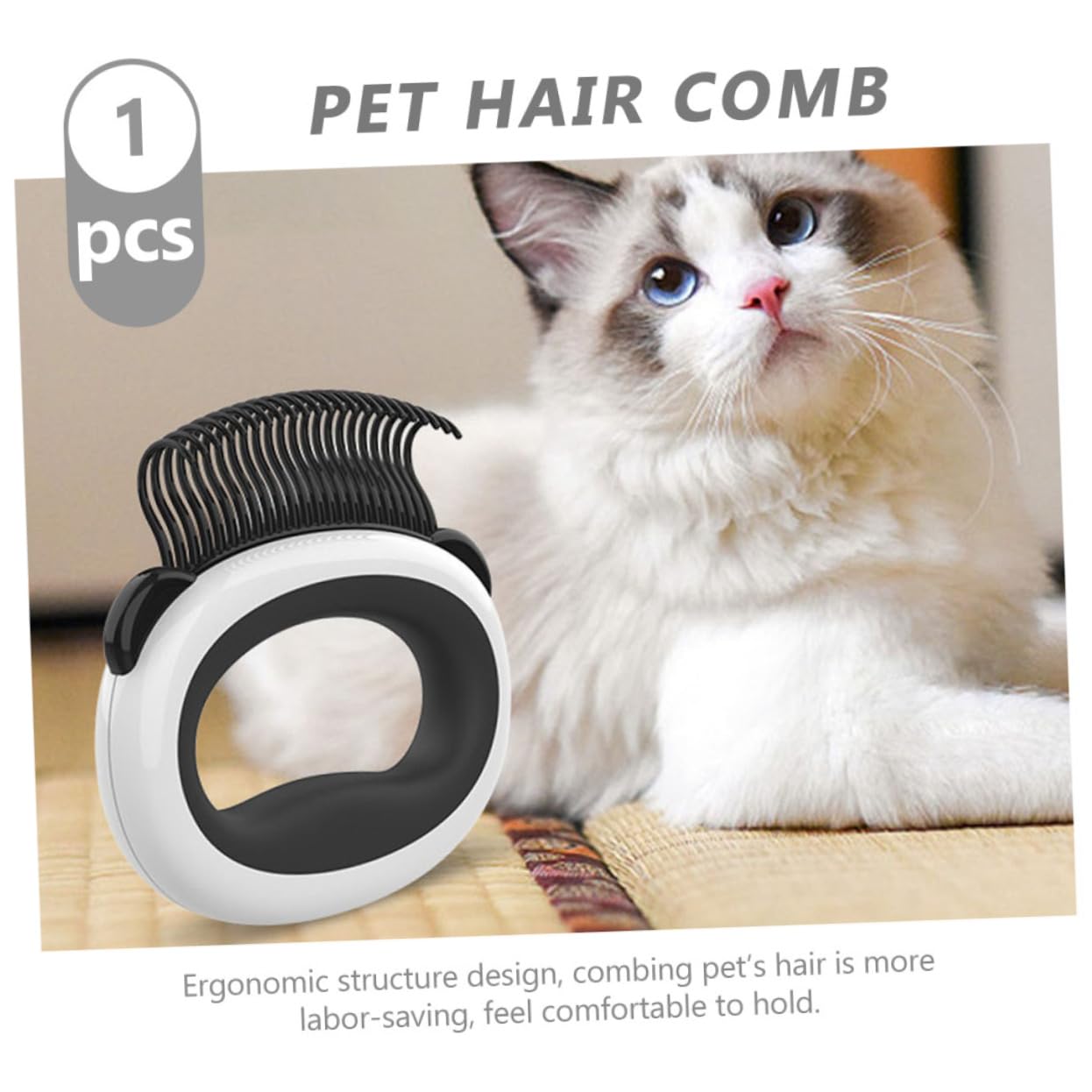 BESPORTBLE 4pezzi Pettine Per Rimozione Pelo Gatto e Cane Spazzola Per Toelettatura Facile Da Usare Comoda e Morbida Accessorio Per Animali Domestici Per Rimuovere Grovigli e Sfoltire Pelo
