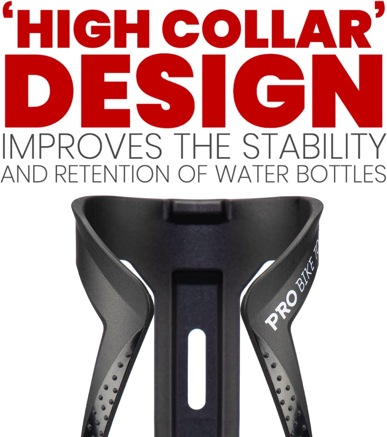 PRO BIKE TOOL Bike Plastic Water Bottle Holder – Sleek Modern Design - Black Color & Matte Finish with Gloss Accents - Strong Bicycle Bottle Cage, Great for Road and Mountain Bikes : Sports & Outdoors