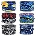 JMITHA Tour de Cou Cache Cou Foulard, Bandeau Multifonction Lot de 6, Foulards Randonnée Unisexe Anti Pollution Elastique Tube Echarpe Foulard pour Sport Moto Yoga Cyclisme (Séries 21)