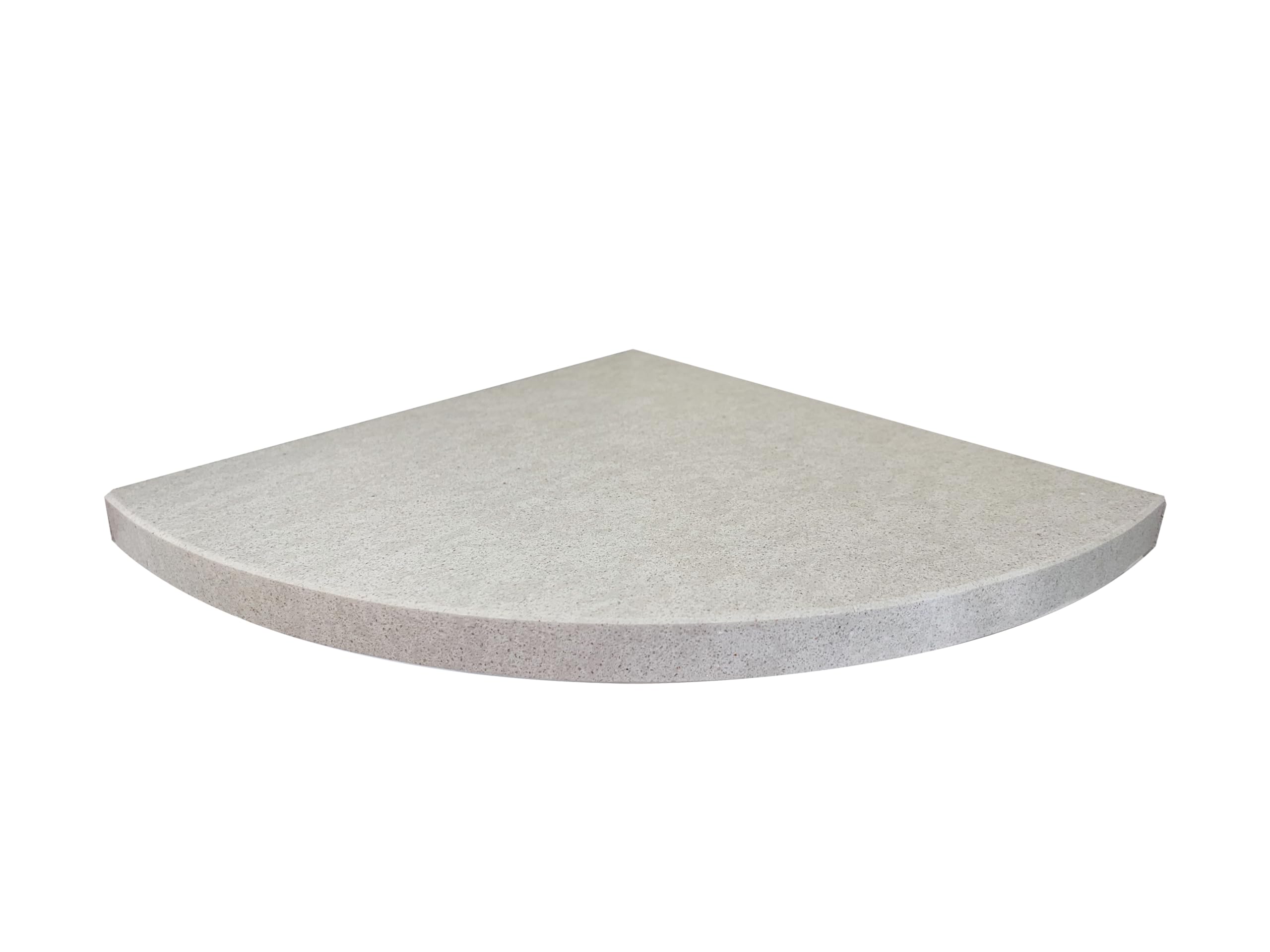 ALEDA STONE Mensola Angolare Da Muro in Marmo, Mensole Ad Angolo, Modello Easy con Kit di Montaggio, 1 pezzo, Incasso a Scomparsa,22.9x22.9x2cm, Lucida (Silk Beige)