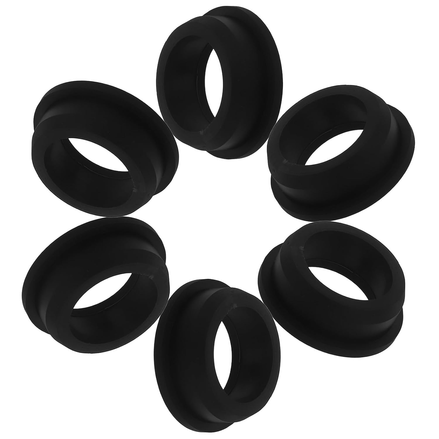 6pcs Silicone Cable Grommets for Wire Protection and Management