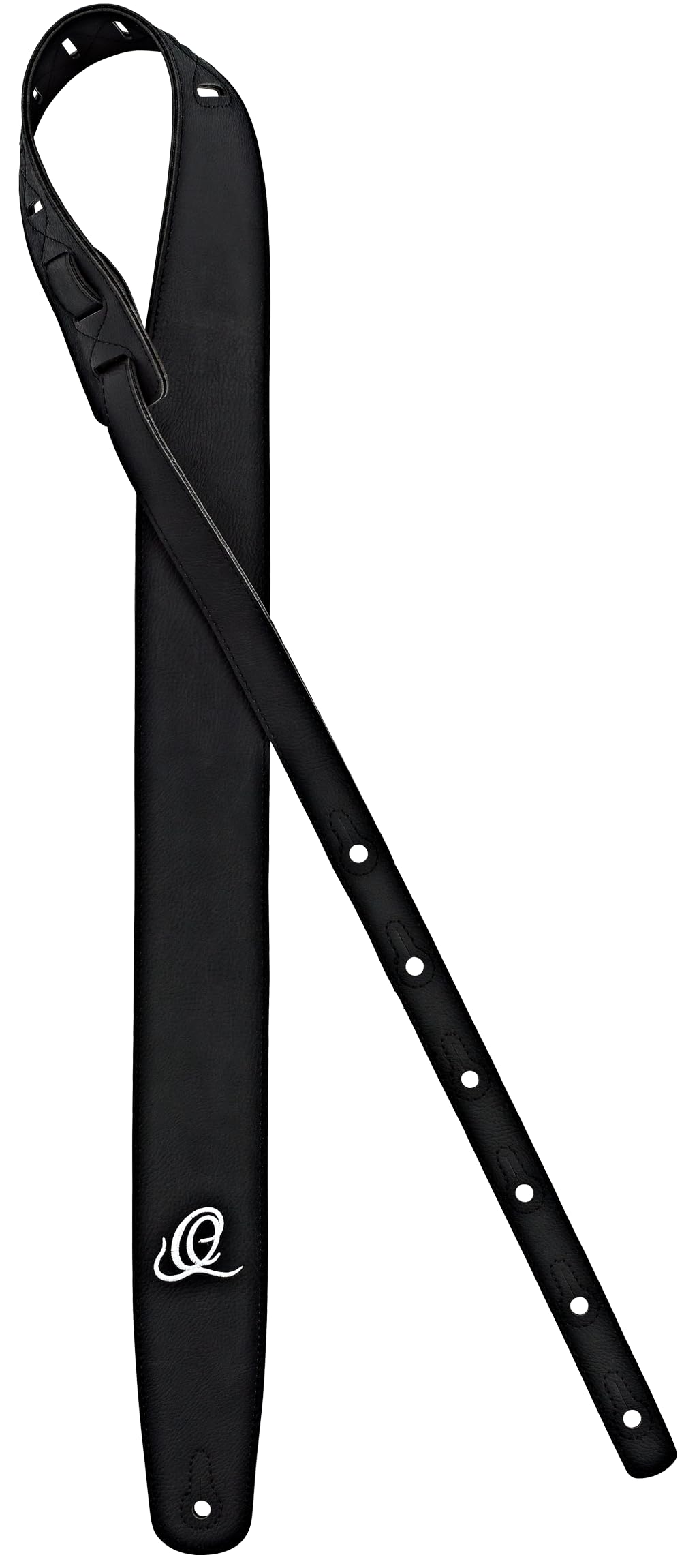 Ortega Guitars Vegan Guitar Strap – Adjustable – Acoustic Guitar / Bass, Electric Guitar / Bass – Vegan Series – Black (OSVG-BK)