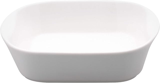 KitchenCraft KCDISHMEDCER Porcelain Oven Dish, White, Medium, 21 x 19cm