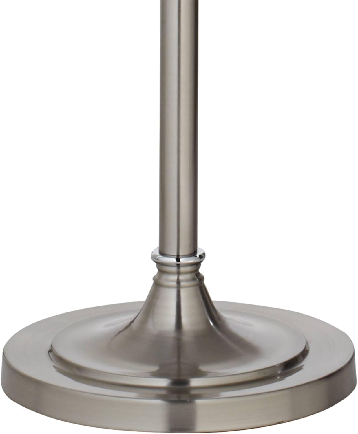 360 Lighting Modern Chandelier Style Floor Lamp Standing Base 62.5" Tall Brushed Nickel Chrome Crystal Accents Red Satin Drum Shade Decor for Living Room Reading House Bedroom