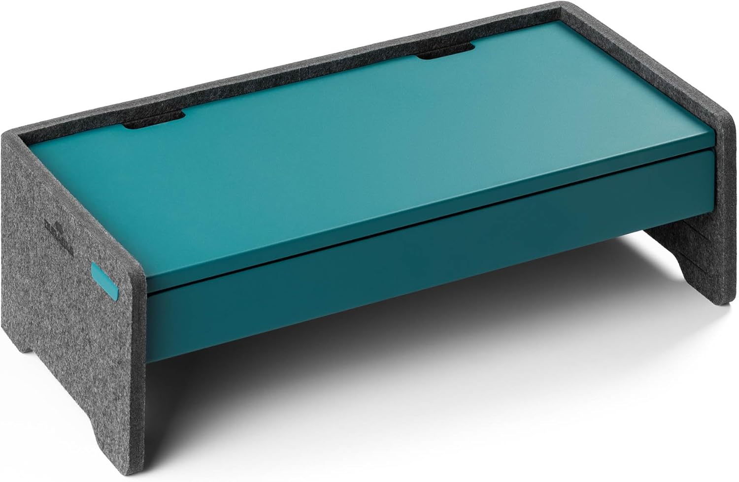 Durable Effect 508132 Monitor Stand for Monitors and Laptops Height Adjustable 60% Recycled PET Felt Petrol/Dark Green