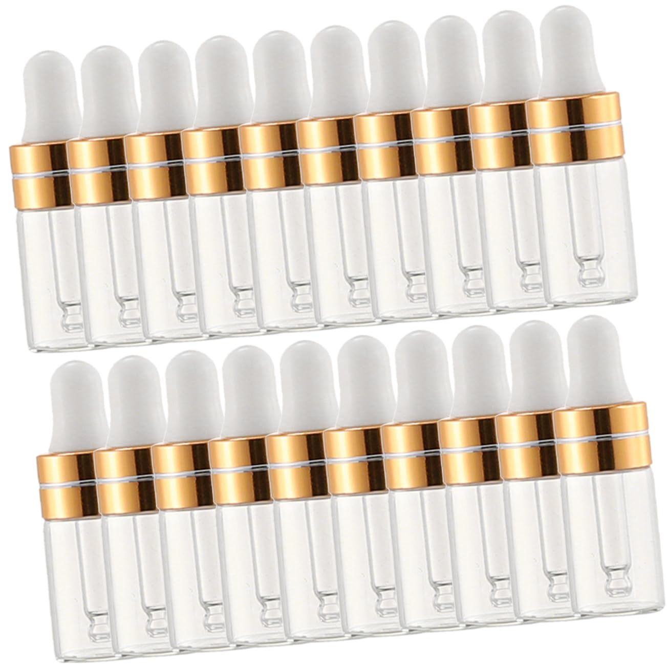 IWOWHERO 20pcs Bottled Essential Oil Bottles Mini Perfumes Makeup Container Mini Makeup Bottles Essential Oil Dropper Convenient Dropper Bottles Empty Essential Oil Bottle Glass