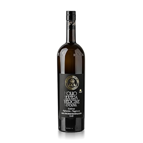 ROI Aceite de oliva virgen extra italiano de Liguria - Primer cultivo de AOVE prensado en frío Aceitunas Ligurianas Ogliarola-Taggiasca - Aceite de