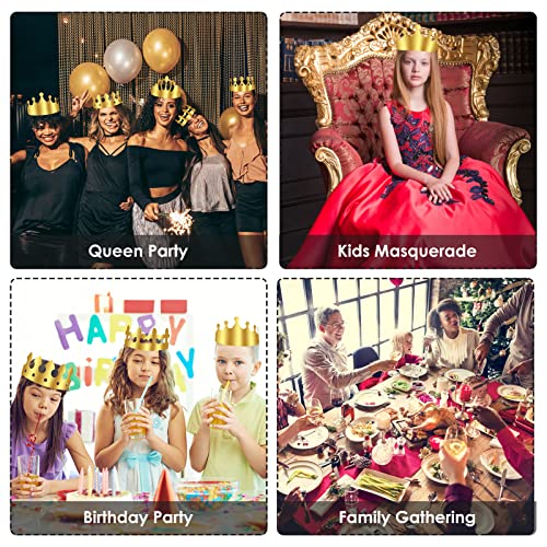 Abellio 20 Stuks Gouden Papieren Kroon, Verjaardag Koning Kronen Gouden Papieren Feesthoeden voor Kinderen Volwassenen… - Image 8