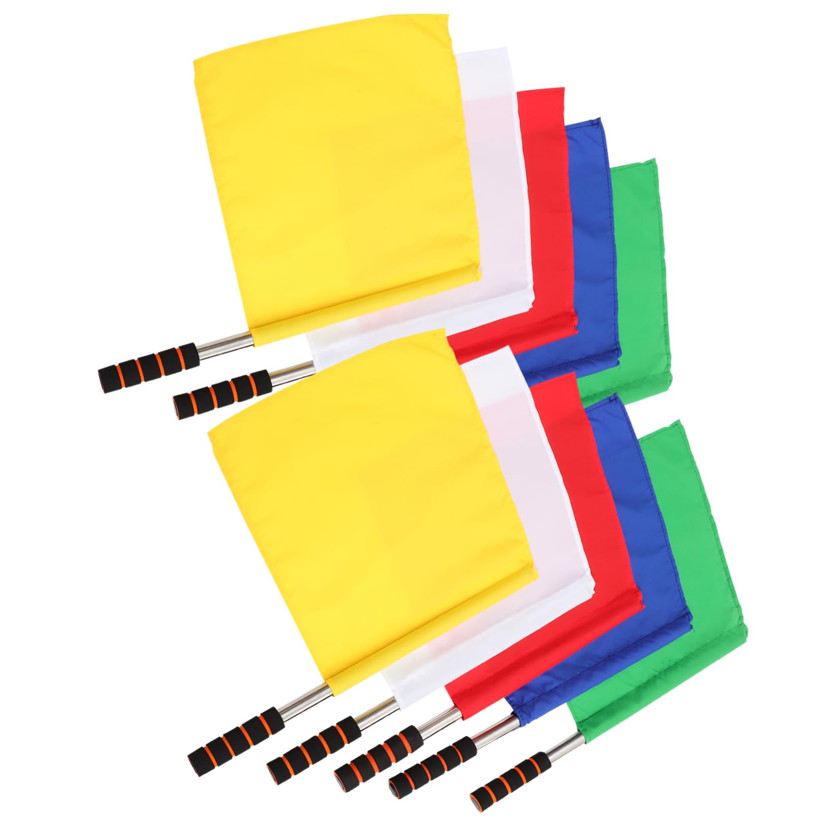 BESPORTBLE 10piezas Banderines De Árbitro Para Deportes De Banderas De Señalización Para Fútbol Voleibol y Competencias Atletismo Diseño Ergonómico y Resistente