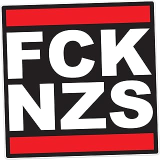 FCK NZS Sticker V2 – Anti-Fascist Protest Decal for Cars, Laptops, and Windows – Bold Activism & Resistance Vinyl Sticker - 2 Inches, 4 Pack