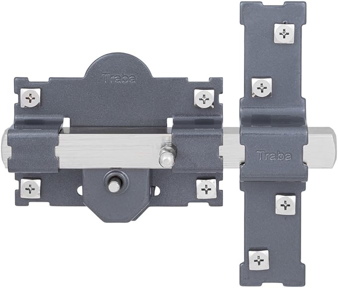 Traba 24001 101-R Cerrojo Pintado Gris/Plata