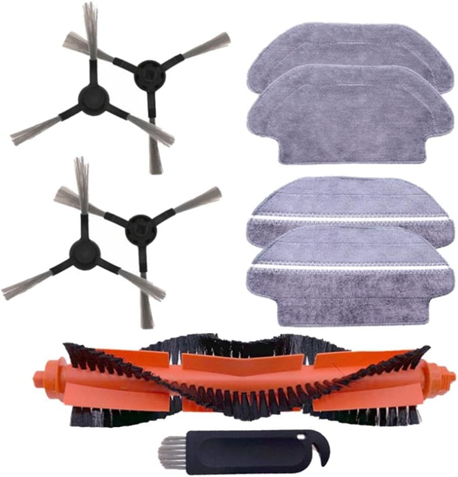 10pcs Robot Vacuum Cleaner Accessories Side Brush Main Brush Mop Cloth Cleaning Brush for MIUI
