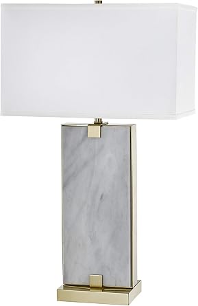 Magnus Table Lamp Modern Desk Lamp with Marble Finish, Commercial Grade Lighting for Living Room or Bedroom