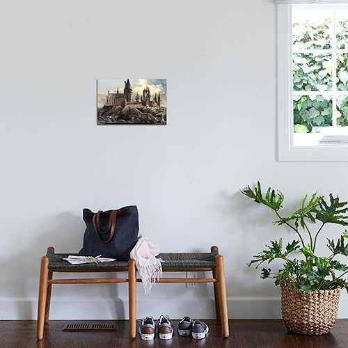 Vista 66 de Trends International The Wizarding World: Harry Potter - Póster de pared de Hogwarts at Sunrise, 22.375 x 34 pulgadas, versión premium sin marco