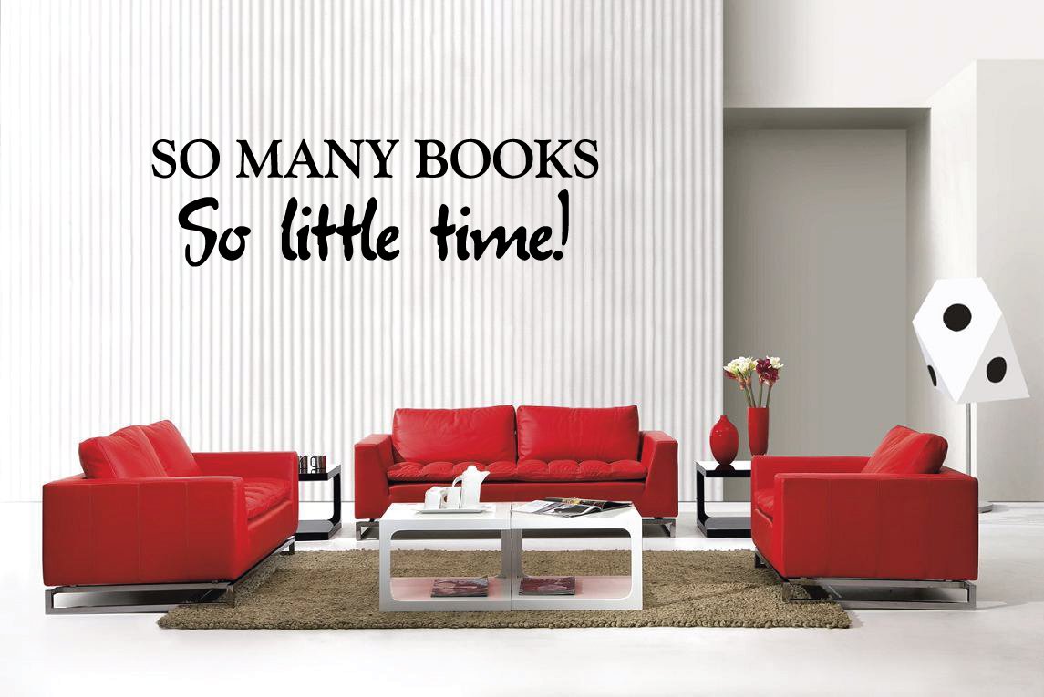 Newclew So Many Books so Little time Removable Vinyl Wall Decal Home Décor Large (Medium)